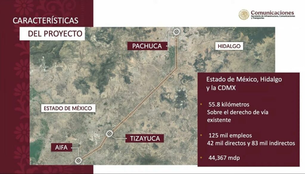 Ruta del Tren AIFA-Pachuca